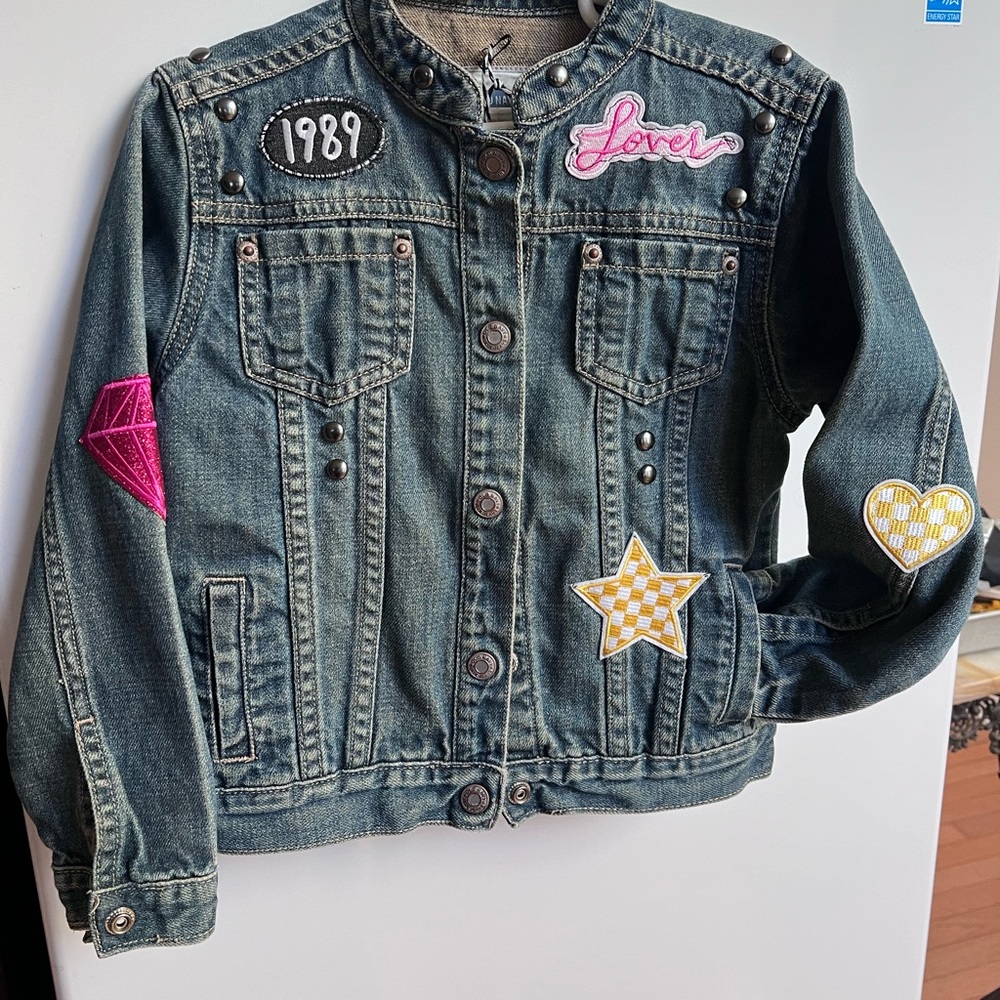 Kids Denim Jacket with Patches